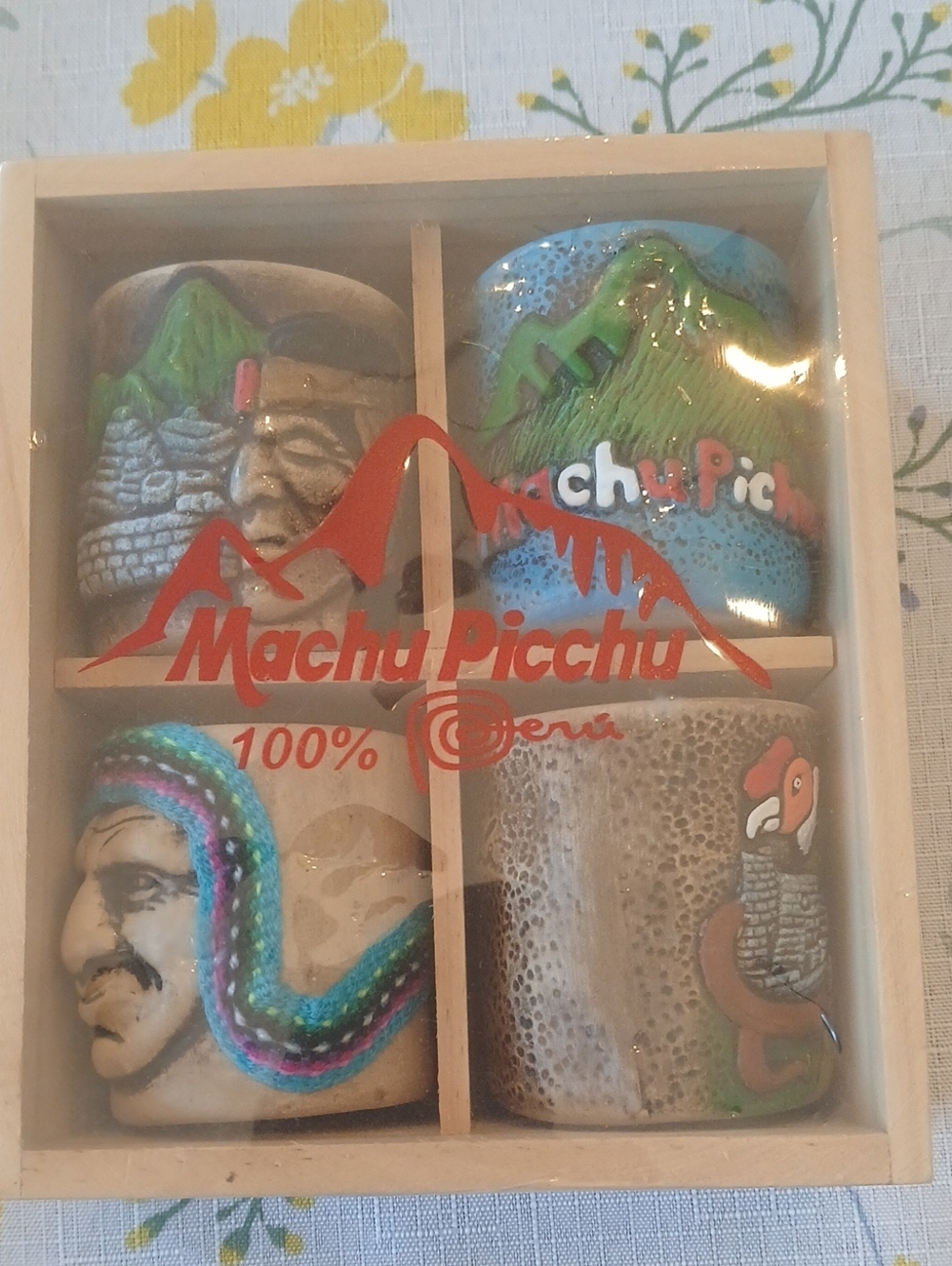 Machu Picchu Peruvian Ceramic Shot Glass Set - Multicolor